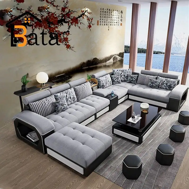 Heeft Muziek Om Een Functie Te Spelen Van Stoffen Woonkamer Sofa Sectionals Sofa Set 7 Zits 4.52 Beoordelingen