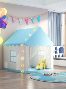 Carpa de Juego Infantil Plegable Tipo <span class=keywords><strong>Castillo</strong></span>, Casa de Juego Azul para Bebés, Niños y Niñas, para Acampar, Jugar al Aire Libre, Juguetes para Niños - Product Image 4