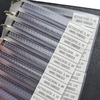 Kit assorti de diodes Zener CMS SOD-323 0805 SOD-123 1206 2V-100V 1N4148W 36 valeurs * 25 pièces Livre d'échantillons