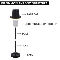 Lampe de table USB Offre Spéciale avec abat-jour détachable Salle à manger et chevet modernes de luxe Bon prix-Batterie d'alimentation