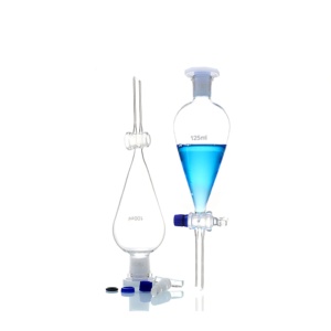 Verrerie de laboratoire de haute qualité entonnoir de séparation en verre en forme de poire entonnoir de séparation avec PTFE ou robinet d'arrêt en verre - Product Image 6