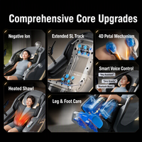 Fauteuil de massage électrique de luxe à double moteur 4D avec fonction de massage du corps entier à gravité zéro et fonction de massage sur rail SL