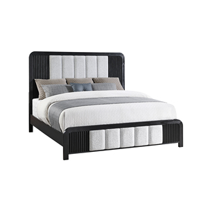 Black and White 5PC Queen <b>Convertible</b> Wood Modern Bedroom Set - Product Image 2