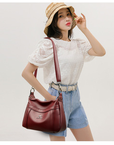 Bolsos cruzados informales con múltiples bolsillos para mujer, bolsos y carteras de diseñador de cuero PU suave de alta calidad, bolsos para mujer - Product Image 3