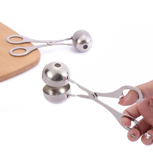 Stainless Steel Meatball Maker 8cm Kitchen Tongs For Rice Ball <b>Mold</b> Food Clips - Product Image 3