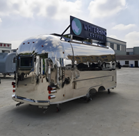 Remolque Bar de Ceviche con Exhibidor Refrigerado y Estación de Limones para Eventos en la Playa y Festivales de Comida Latina, Servicio de Mariscos Frescos