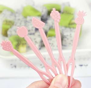 Forchetta di frutta carina creativa per bambini blocco note portatile piccolo stick forchetta da dessert 30 pezzi - Product Image 6