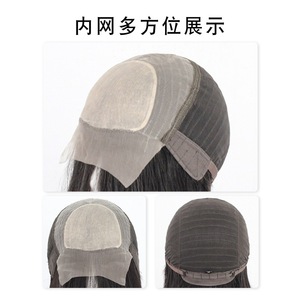 Nouvelle perruque de remplacement pour <span class=keywords><strong>femme</strong></span>, élégante, <span class=keywords><strong>mi</strong></span>-longue, droite, <span class=keywords><strong>avec</strong></span> dentelle frontale, franges françaises nouées à la main, style bob, <span class=keywords><strong>cheveux</strong></span> blancs - Product Image 4