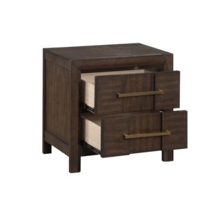 DB Modern Style 2-<b>Drawer</b> Nightstand Solid <b>Walnut</b> Wood Luxury Antique Design for Bedroom Home Furniture for Apartments - Product Image 2