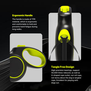 Individuelles Logo 16 Fuß Lange Robuste Nylon Reflektierende Nylonband Einziehbare Hundeleine für Kleine Mittlere Große Hunde - Product Image 5