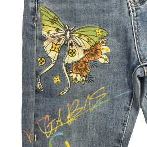 BlueTeam produttore personalizzato stampa blu Flare misura popolare da <span class=keywords><strong>donna</strong></span> pantaloni e pantaloni con foro elastico elasticizzato <span class=keywords><strong>Jeans</strong></span> da <span class=keywords><strong>donna</strong></span> - Product Image 2
