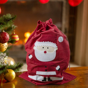 Bolsas de Fieltro Rojo al por Mayor, Bolsas de Regalo Navideñas con Diseño de Dachshund, para Decoración de Fiestas Navideñas, Logotipo Personalizado Disponible - Product Image 5
