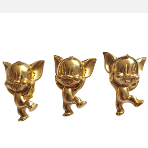 Brass Tom &amp; <strong>Jerry</strong> Cabinet Pull Knob, Cute Decorative Drawer Hardware Kids Room Wardrobe Cupboard Furniture - Product Image 5