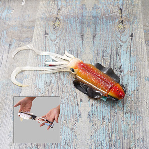 UV Luminous Bionic Squid Jig Fishing Lures 28.5cm 285g Sea Fishing Wobbler Bait Artificial Silicone Octopus Bait - Product Image 5