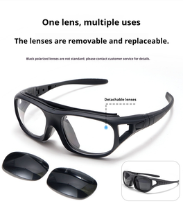 プロスポーツゴーグル アウトドア フットボール バスケットボール 統合型度付きレンズ 飛散防止 滑り止めデザイン ランニングアイウェア - Product Image 4