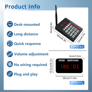 Take a Number <strong>Queue</strong> Calling Now Serving System 3 Digit Waiting Number for Restaurant Hospital Bank Counter (<strong>1</strong> Keyboard <strong>1</strong> Screen) - Product Image 5