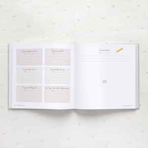 LABON Livre de souvenirs de naissance pour bébé Album de première année Livre personnalisé pour bébé Journal souvenir Milestone <span class=keywords><strong>Cadeau</strong></span> pour bébé - Product Image 6