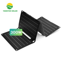 Panneau solaire portable 300W, design compact pliable, offrant une puissance fiable de 300W pour les voyages en plein air et la sauvegarde d'urgence