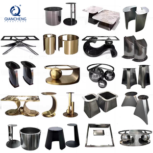 Mobili di lusso moderno gambe <span class=keywords><strong>per</strong></span> salotto tavolo personalizzato rotondo 3 pieghevole gamba di Base in metallo <span class=keywords><strong>per</strong></span> marmo in vetro Top tavolino da caffè - Product Image 1