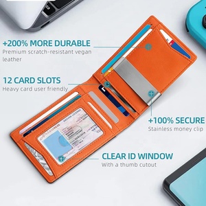 Portefeuille fin pour homme avec pince à billets RFID, porte-cartes minimaliste pour poche avant, porte-cartes de crédit en <span class=keywords><strong>fibre</strong></span> de carbone - Product Image 3