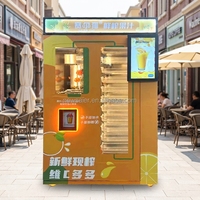 Distributeur automatique de jus d'orange frais avec écran tactile, service en libre-service, pressage frais, compatible avec plusieurs méthodes de paiement