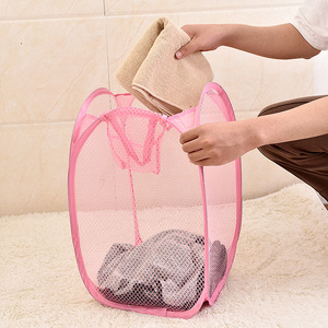 Collapsible Laundry <b>Basket</b> Round <b>Foldable</b> Storage For Clothes Bathroom Use - Product Image 2