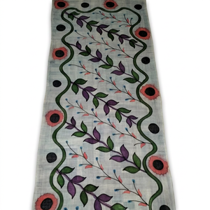 Chal de Lana Merino Pura de Lujo con Diseño Floral Hecho a Mano para Mujer, Bufanda Larga, Suave y Cálida para el Invierno - Product Image 3