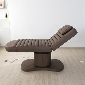 Cama de belleza eléctrica de 3 motores marrón Mesa de masaje de salón moderna Cama estética - Product Image 2