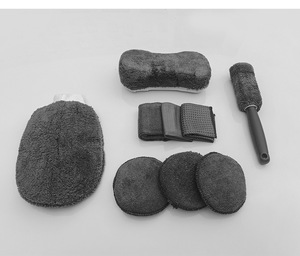 Kit de nettoyage de voiture en microfibre 9 pièces : ensemble de serviettes de lavage, chiffons de détaillage anti-rayures, éponges et gants pour l'entretien automobile - Product Image 3