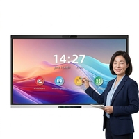 Tableau blanc interactif intelligent tout-en-un à écran plat LED 4K infrarouge capacitif de 65, 75, 86, 98, 110 pouces pour salle de classe