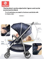 Poussette Shenma pour bébé, haute, portable, amortissante, pour enfants, pliable, cinq points, pour les enfants de 3 ans