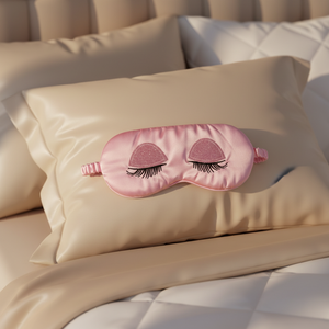 Bonita máscara <span class=keywords><strong>de</strong></span> ojos <span class=keywords><strong>de</strong></span> seda <span class=keywords><strong>de</strong></span> morera con <span class=keywords><strong>pestañas</strong></span> para dormir, antifaz <span class=keywords><strong>de</strong></span> viaje con purpurina y correa elástica para <span class=keywords><strong>pestañas</strong></span> - Product Image 2