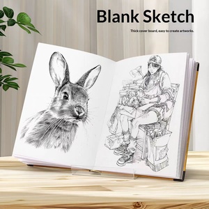 Cuaderno de Dibujo Retro de <span class=keywords><strong>Tapa</strong></span> <span class=keywords><strong>Dura</strong></span> 16K, Papel Grueso para Pintura Gouache, Ideal para Estudiantes de Arte, Regalo Exquisito de Alta Gama, Rojo/Verde/Dorado - Product Image 4
