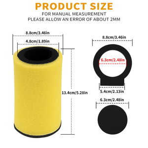 Filtro de aire Yamaha 1YW-14451-00-00 con forma de cilindro para Kodiak 400 YFM400FW, pieza de repuesto - Product Image 2