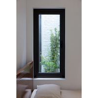 Ventanas Abatibles de Aluminio Estilo Europeo con Malla Mosquitera para Casas, Ventana Abatible de Vidrio de Vista Completa para Sala de Estar, NFRC