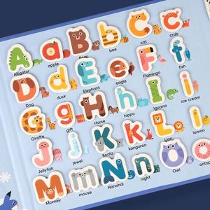 Lettres magnétiques en bois épaisses, 26 animaux mignons, alphabet, livre magnétique, jouet éducatif pour enfants - Product Image 5
