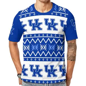 Kualitas Prima Logo Kustom Kentuckys Wildcats Kaus Anak Laki-laki Ukuran Besar Kaus Polos Kaus Katun Poliester Kaus Pria
