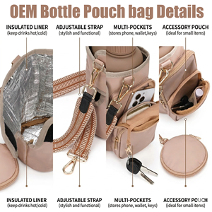 Sac <span class=keywords><strong>de</strong></span> <span class=keywords><strong>dressage</strong></span> pour chien personnalisé OEM, pochette pour bouteille d'eau, support <span class=keywords><strong>de</strong></span> téléphone bandoulière, porte-gobelet en nylon pour accessoires Stanley Cup - Product Image 2