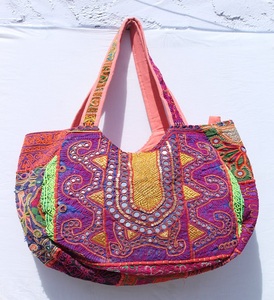 Jaipuri Style Banjara Bag Vintage Hobo Sling Ethnic Hand Embroidered Two <b>Straps</b> Waterproof Large Capacity <b>Shoulder</b> Bag Purse - Product Image 1