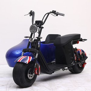 Vélo cargo électrique à 3 roues, tricycle électrique avec pneus larges, <span class=keywords><strong>side</strong></span>-<span class=keywords><strong>car</strong></span> rétro, 60V2000W, vélo électrique vintage à <span class=keywords><strong>vendre</strong></span> - Product Image 1