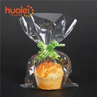 Sacs en plastique BOPP transparents à fond plat pour l'emballage alimentaire de pain de mie, biscuits et produits de boulangerie - En stock