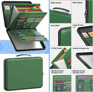 กล่องเก็บเอกสารกันไฟแบบแข็ง OEM 13 ช่อง พร้อมช่องจัดเก็บเอกสารแบบขยายได้ - Product Image 4