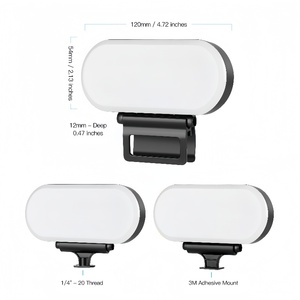 Luz de Anillo LED Recargable Portátil, Luz de Video para Selfies, Temperatura de Color Ajustable, para Teléfonos Móviles y Cámaras - Product Image 4