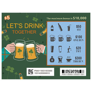 Cartes de jeu colorées personnalisées de billets de loterie de gros prix pour des cadeaux Loterie de cartes à gratter à <span class=keywords><strong>code</strong></span> unique - Product Image 4