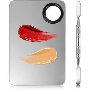 พาเลทสแตนเลส304ไม้พายรองพื้นอุปกรณ์แต่งหน้าเล็บสำหรับผสมกาวใช้บนใบหน้า - Product Image 6