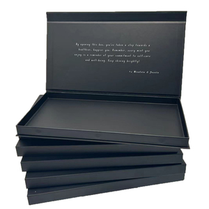 Fashionable Matt Black Rigid Boxes Manufacture Custom UV Embossed Logo Luxury <b>Clothes</b> Boutique Shopping Rigid Magnetic Gift Box - Product Image 3