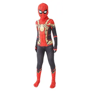 Halloween Anak Laki-laki Jumpsuit Superhero Onesie Karakter Anime Miles Cosplay Kostum Spiderman untuk Anak-anak