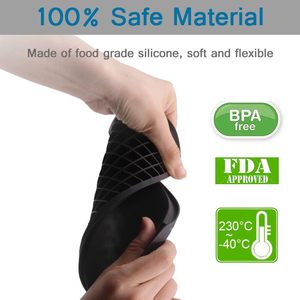 Moule à glaçons miniatures 160 grilles, en silicone, forme carrée, facile à démouler, pour cocktails - Product Image 3