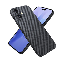 Nouvelle coque de téléphone en fibre de carbone véritable pour iPhone 16 pour iPhone 16 Plus pour iPhone 17 Téléphone portable personnalisé