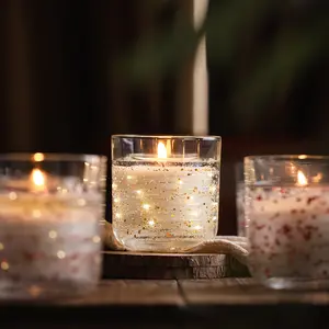 Vela perfumada de cera de soja Natural para decoración del hogar, decoración de marca privada de Navidad personalizada, hecha a mano